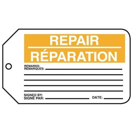 Accuform Plastic, 3 in Width, 0.31 in Height, , 25 PK TCF408CTP